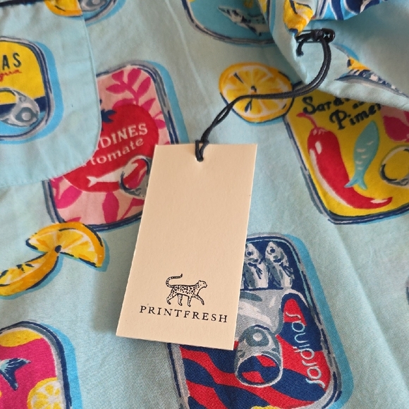 Printfresh Cotton Pajamas Sardine/Lemon Graphic Design.  Size 2X  NWT - Picture 14 of 16